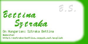 bettina sztraka business card